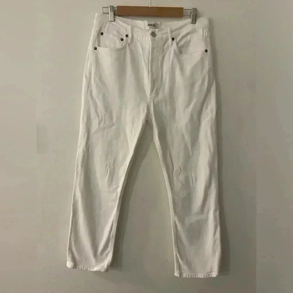 AGOLDE RILEY Crop High Rise Straight Size 30 white color - Picture 1 of 8